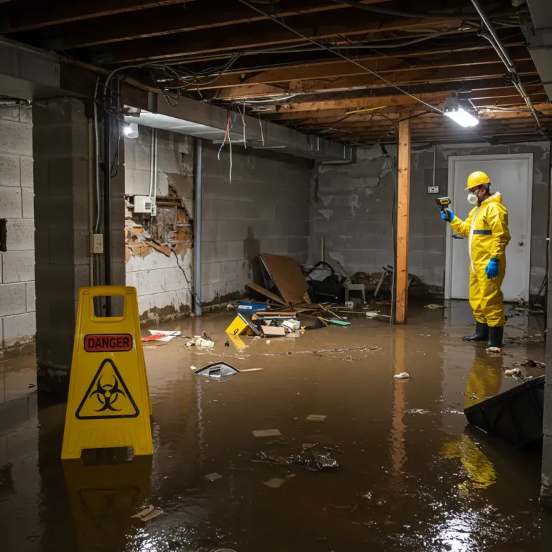 Flooded Basement Electrical Hazard in Middleburg, PA Property